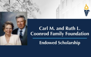 Banner with photo of Carl M. and Ruth L. Coonrod
